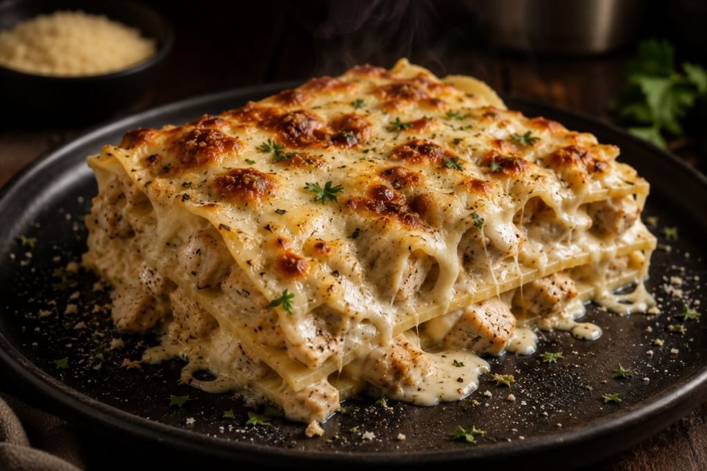 Chicken Alfredo trini style Lasagne